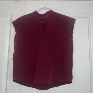 Figs Burgundy Rafaela Top